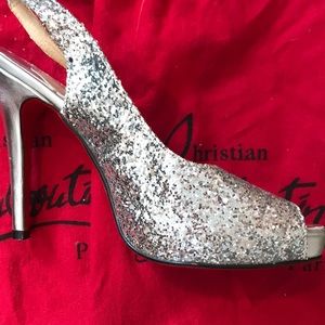 Knock off silver sequin Louboutins